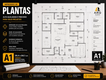 Impressão e Plotagem de Plantas em A0
